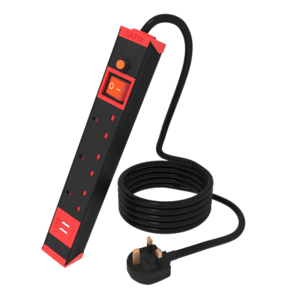 Picture of 5-hole electrical extension cord with switch, 3 meters