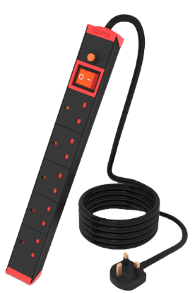 Picture of 5-hole, 3-yard electrical extension cord