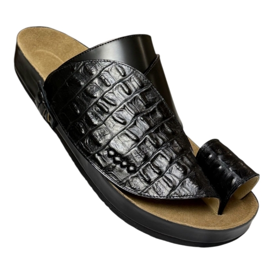 Picture of Saudi genuine crocodile leather shoes with orthopedic sole