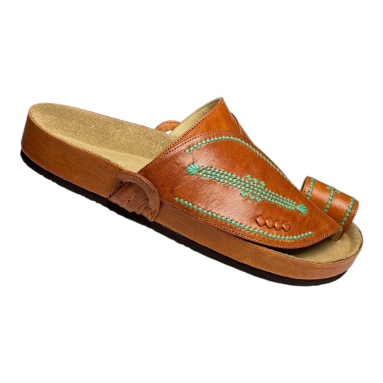 Picture of Saudi-made genuine leather shoes featuring orthopedic footbeds