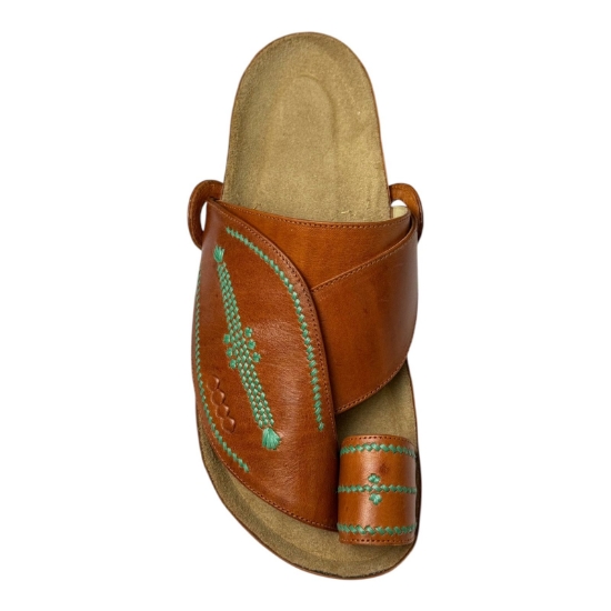 Picture of Saudi-made genuine leather shoes featuring orthopedic footbeds