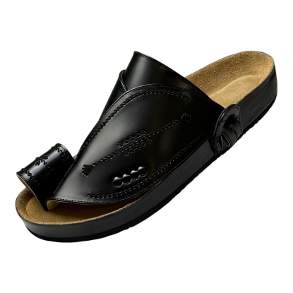 Picture of Saudi-made genuine leather shoes featuring orthopedic footbeds