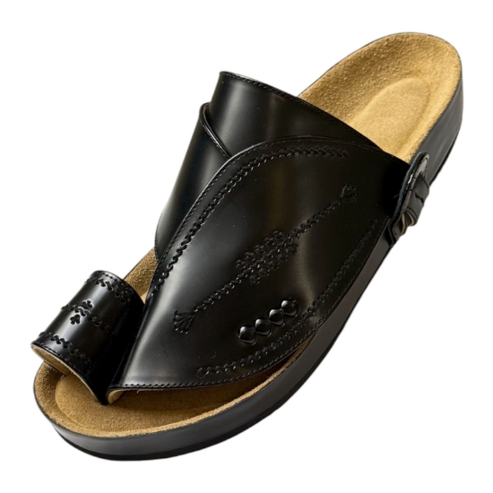 Picture of Saudi-made genuine leather shoes featuring orthopedic footbeds