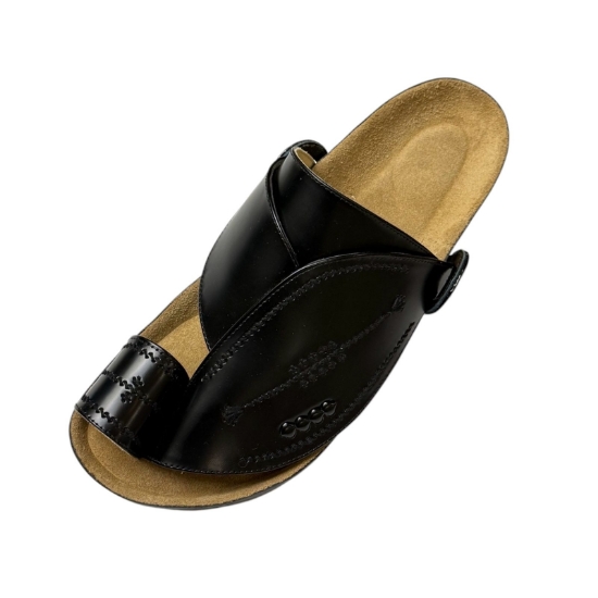 Picture of Saudi-made genuine leather shoes featuring orthopedic footbeds